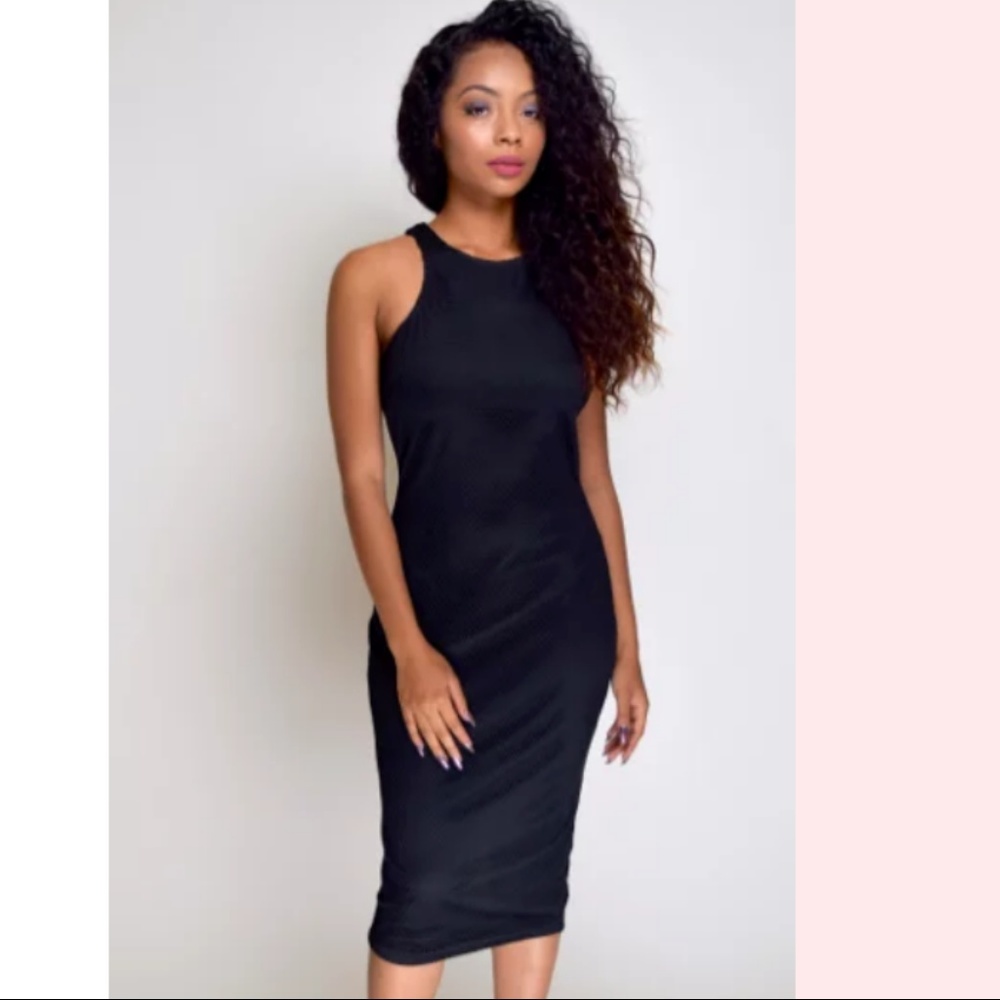 Black Racerback Bodycon Dress